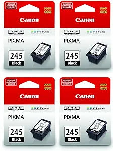 Canon CNM8279B001 PG-245 Black Ink Cartridge 4-Pack