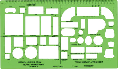 Westcott T-830 Home Furnishing Template