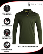 Spyder Quarter Zip Long Sleeve Active Shirt