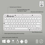 Logitech 920-011776 Pebble Keys 2 K380s Bluetooth Keyboard - White