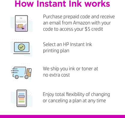 HP Instant Ink $5 Prepaid Code for Ink & Toner