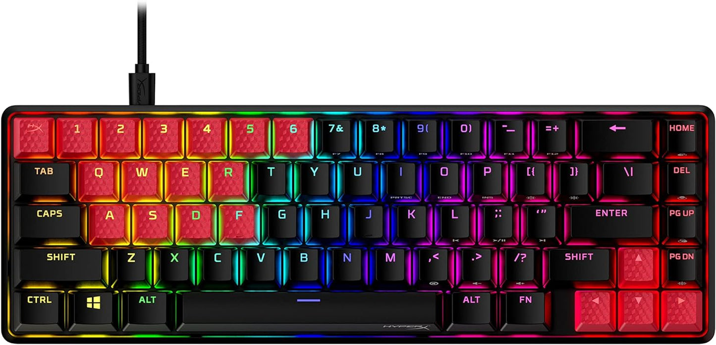 HyperX 519T6AA#ABA Rubber Keycaps - Gaming Accessory Kit - Red