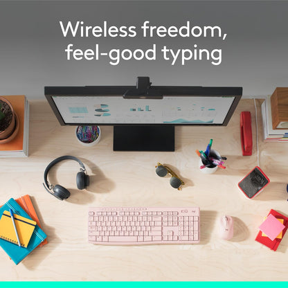 Logitech 920-013270 MK270 Wireless Keyboard and Mouse Combo Rose