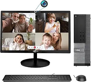 Dell Optiplex 9020 i5 Desktop PC Webcam Monitor (Renewed)