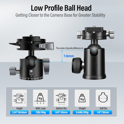 Sirui GH30 Low Profile Tripod Head Quick Release