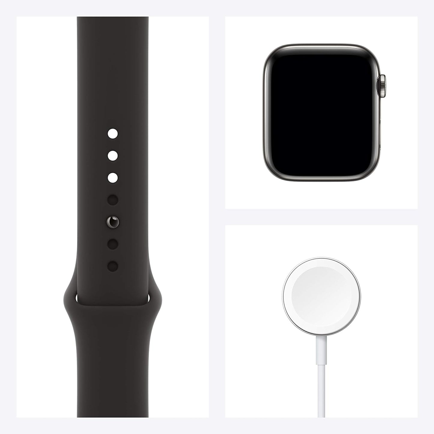 Apple Series 6 44mm GPS + Cellular Steel Watch (Renewed)