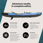 Pelican iESCAPE Inflatable Kayak - 1-2 Person Recreational Boat