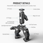 Neewer ST83 Super Clamp with Dual Ballhead Magic Arm