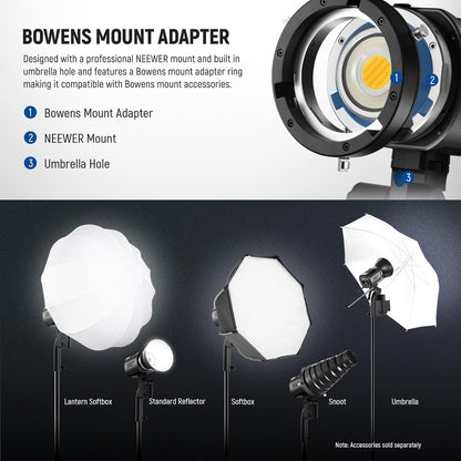 Neewer MS60B 65W LED Video Light Battery Kit
