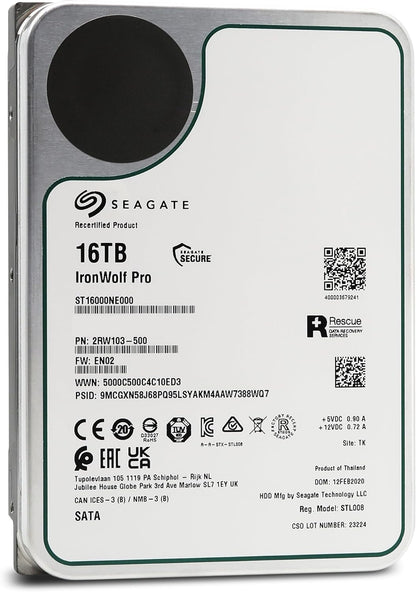 Seagate ST16000NE000 IronWolf Pro 16TB NAS HDD Recertified