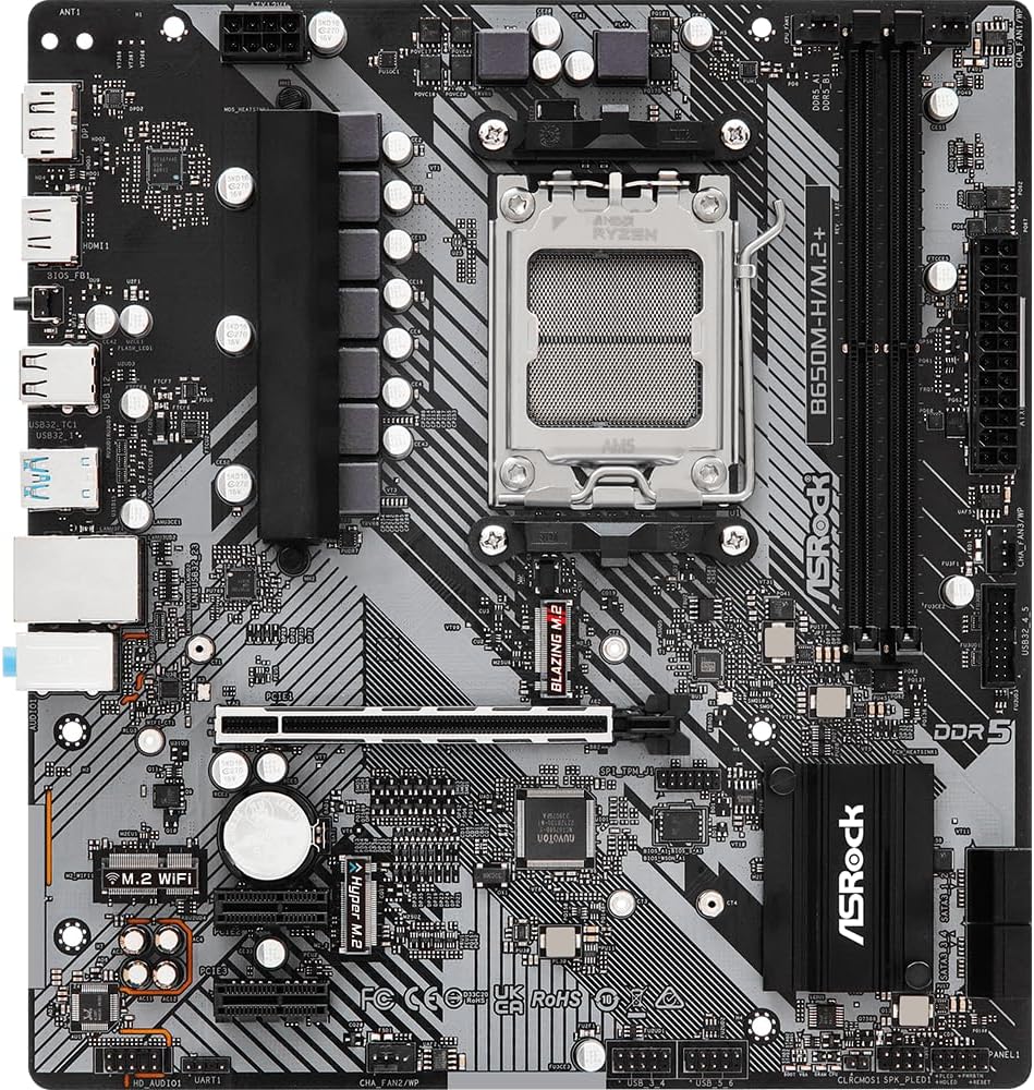 ASRock B650M-HM2 Motherboard DDR5 Ryzen 7000 Series
