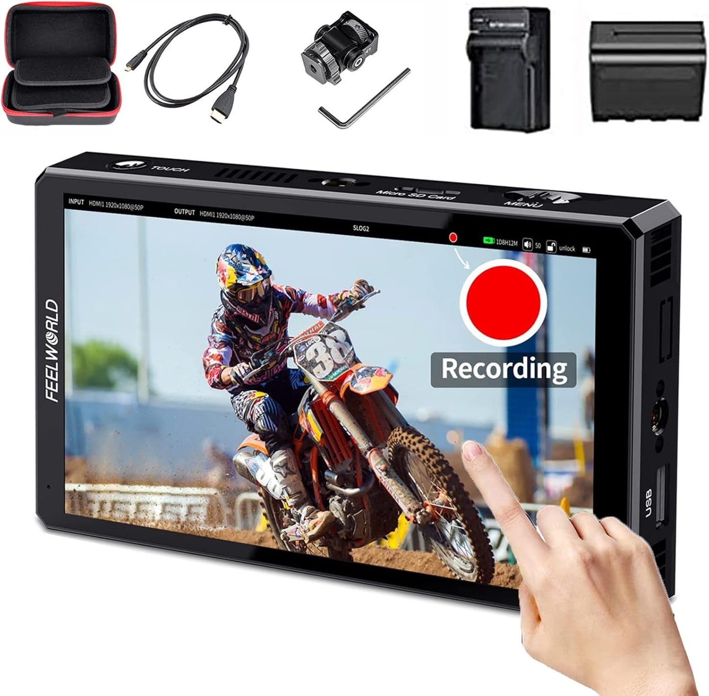FEELWORLD CUT6 6-Inch 4K HDMI Recording Monitor Kit