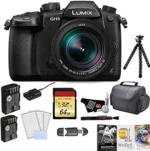 Panasonic DC-GH5LK Lumix 4K Mirrorless Camera with 12-60mm Lens Bundle