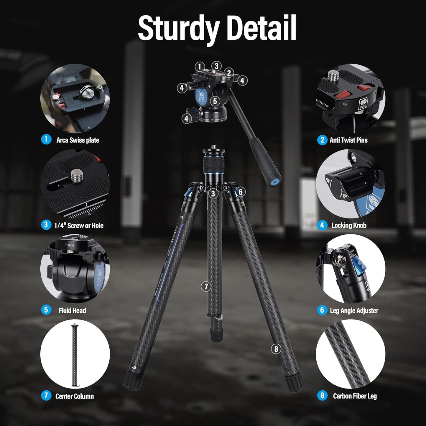 Sirui Traveler X Carbon Fiber Tripod Fluid Head