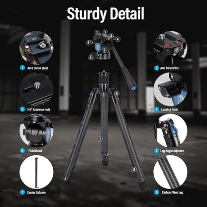 Sirui Traveler X Carbon Fiber Tripod Fluid Head