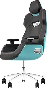 Thermaltake GGC-ARG-BTLFDL-01 Argent E700 Gaming Chair, Turquoise Leather