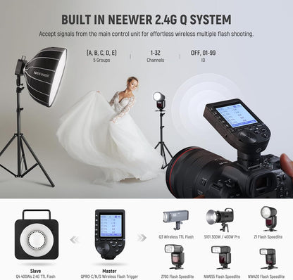 Neewer 10102780 Q4 400Ws TTL Strobe with QPRO-C Trigger