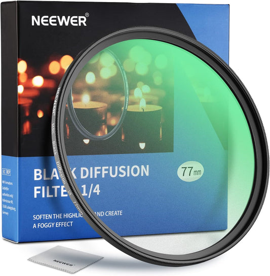 Neewer 10100412 77mm Black Diffusion 1/4 Filter