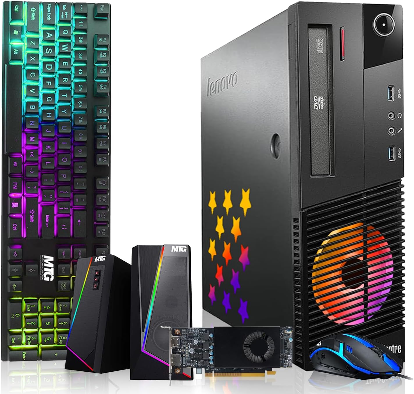 Lenovo ThinkCentre Gaming PC Bundle i7 RX 550 Renewed