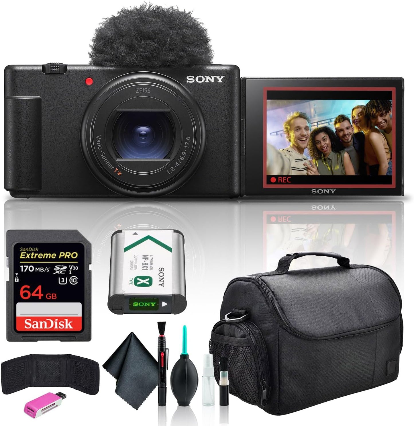 Sony ZV1M2/B Vlog Camera 4K UHD with Accessories
