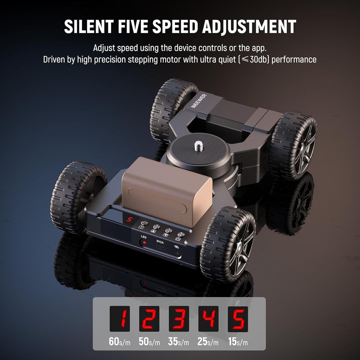 Neewer DL400 Motorized Camera Slider - App Control, 5H Runtime