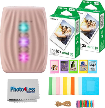 Fujifilm Instax Mini Link 3 Smartphone Printer Bundle Pink