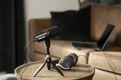 Shure MV7-K-BNDL USB Podcast Microphone with Tripod