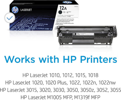 HP Q2612A 12A Black LaserJet Toner Cartridge