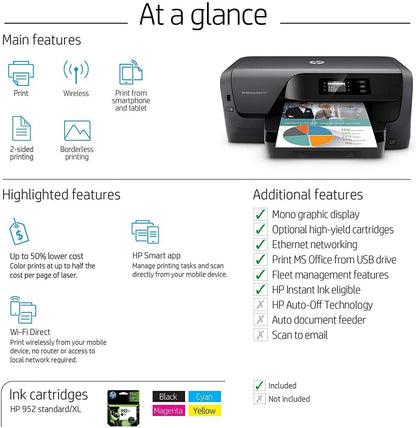 HP 8210 OfficeJet Pro Wireless Printer (Renewed)
