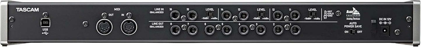 Tascam US-16x08 Rackmount USB Audio/MIDI Interface