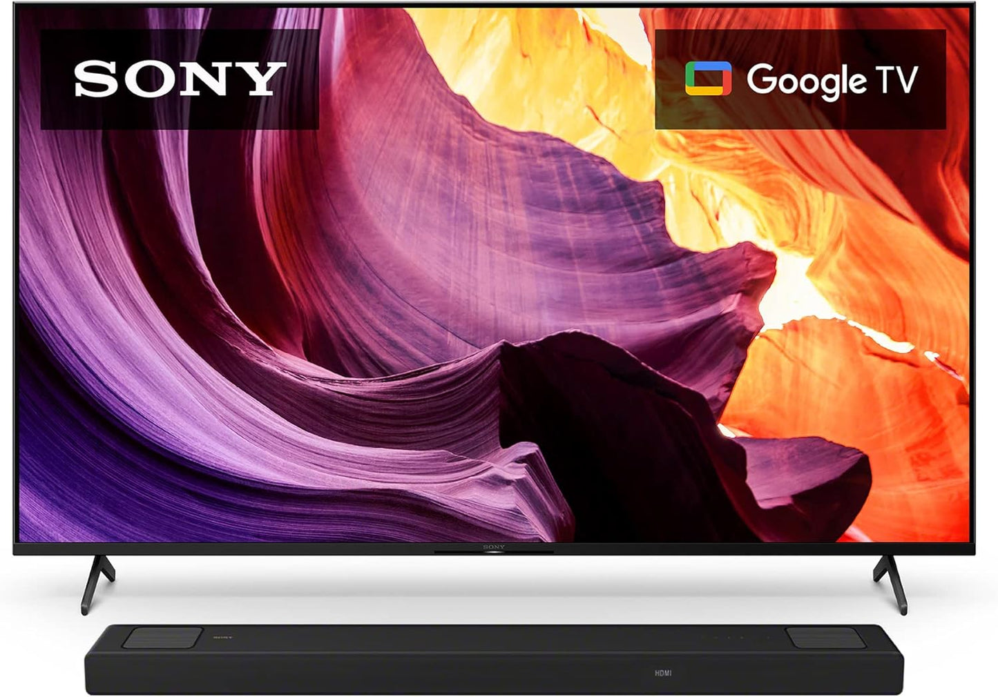 Sony X80K Series 55" 4K Google TV with Dolby Atmos Sound Bar
