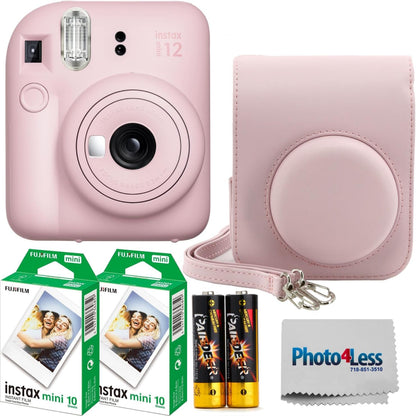 Fujifilm Mini 12 Blossom Pink Instant Camera Film Bundle