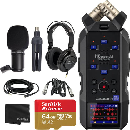 Zoom H6essential Portable 6-Track Recorder: 32-Bit Float, USB Audio