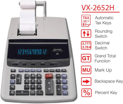 Sharp VX 2652H 12-Digit Printing Calculator