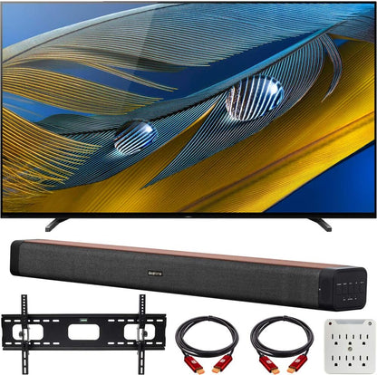 Sony E2SNXR65A80J 65" 4K OLED TV Bundle w/Soundbar & Mount