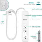 Philips SPC9034WB/37 Smart Wi-Fi Surge Protector Power Strip