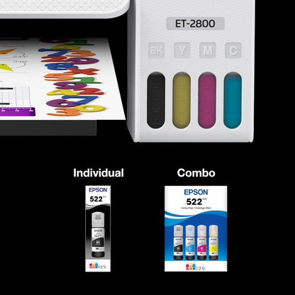 Epson T522120-BCS 522 EcoTank Ink Bottle Combo Pack