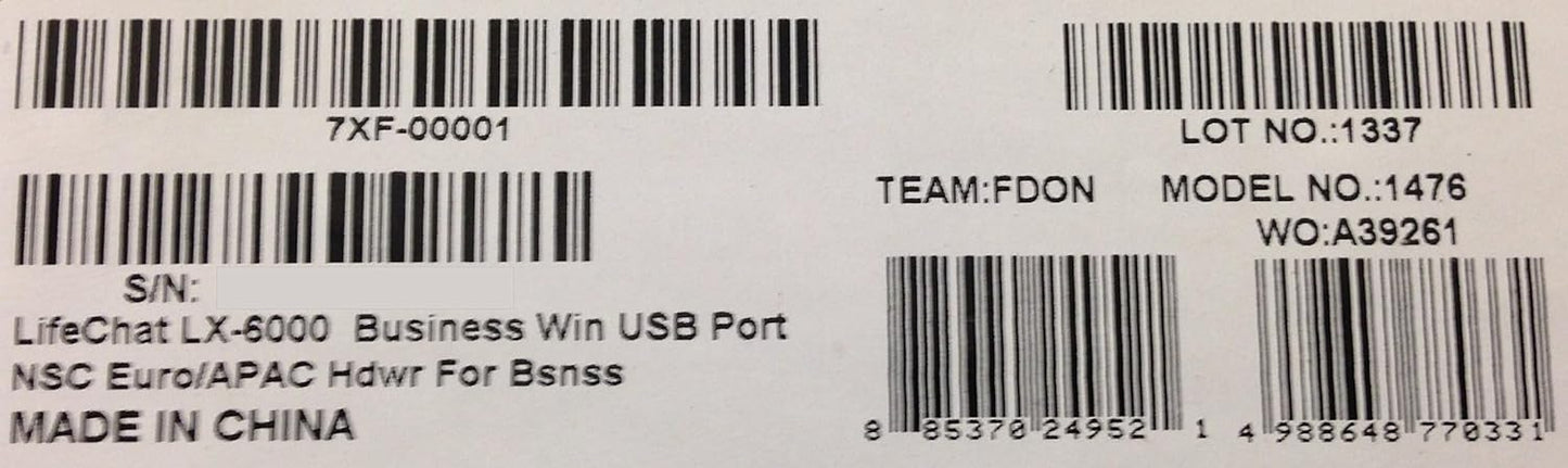Microsoft LifeChat LX-6000 USB Business Headset