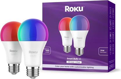 Roku BC1000P2R Smart Light Bulbs Color 2-Pack