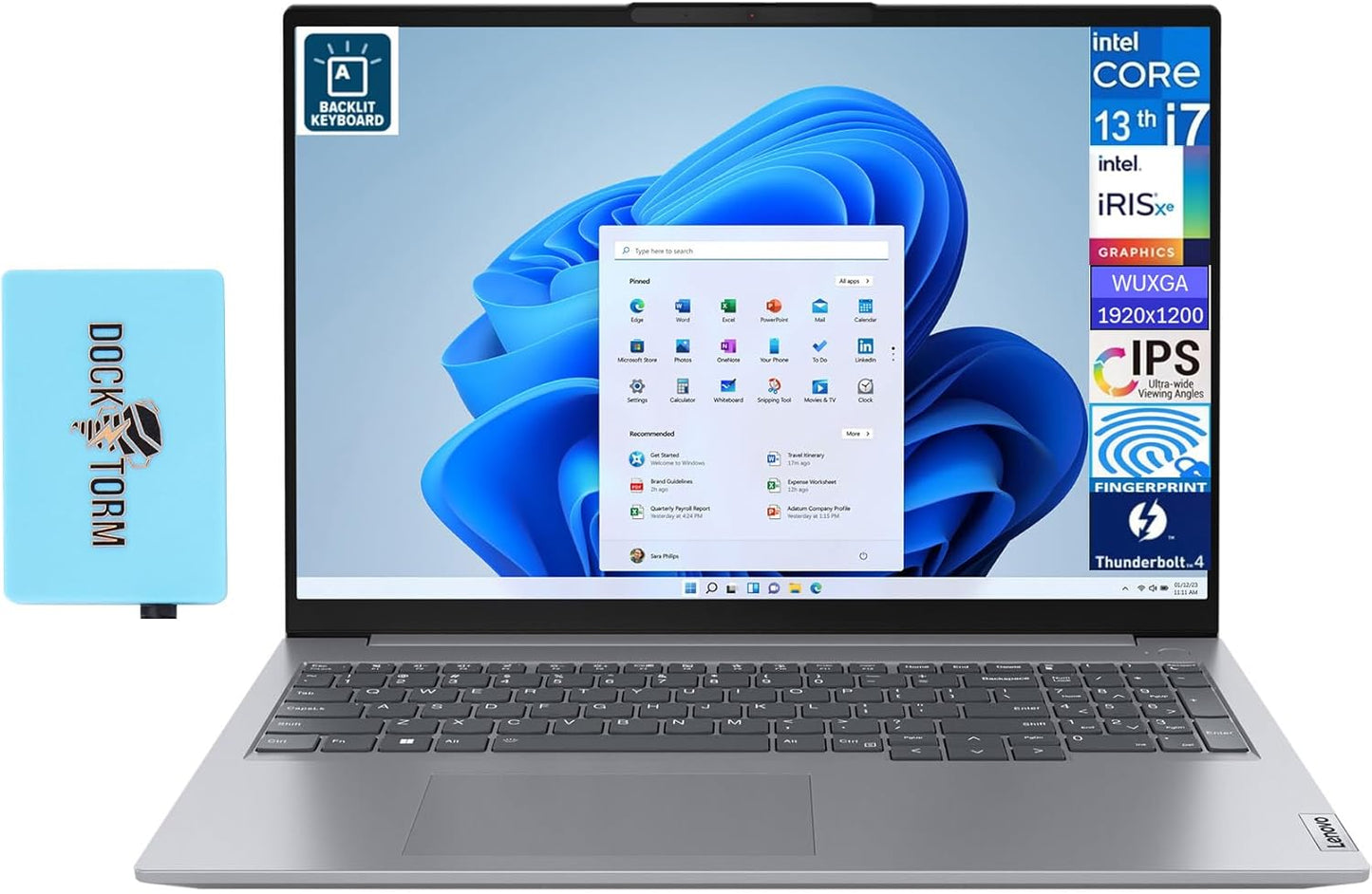 Lenovo Core i7 ThinkBook 16" Business Laptop & USB Hub