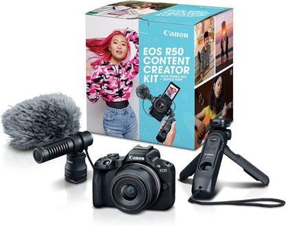 Canon 5811C059 EOS R50 Content Creator Vlogging Kit