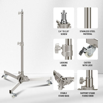 Neewer 10103529 Heavy Duty Light Stand with Casters