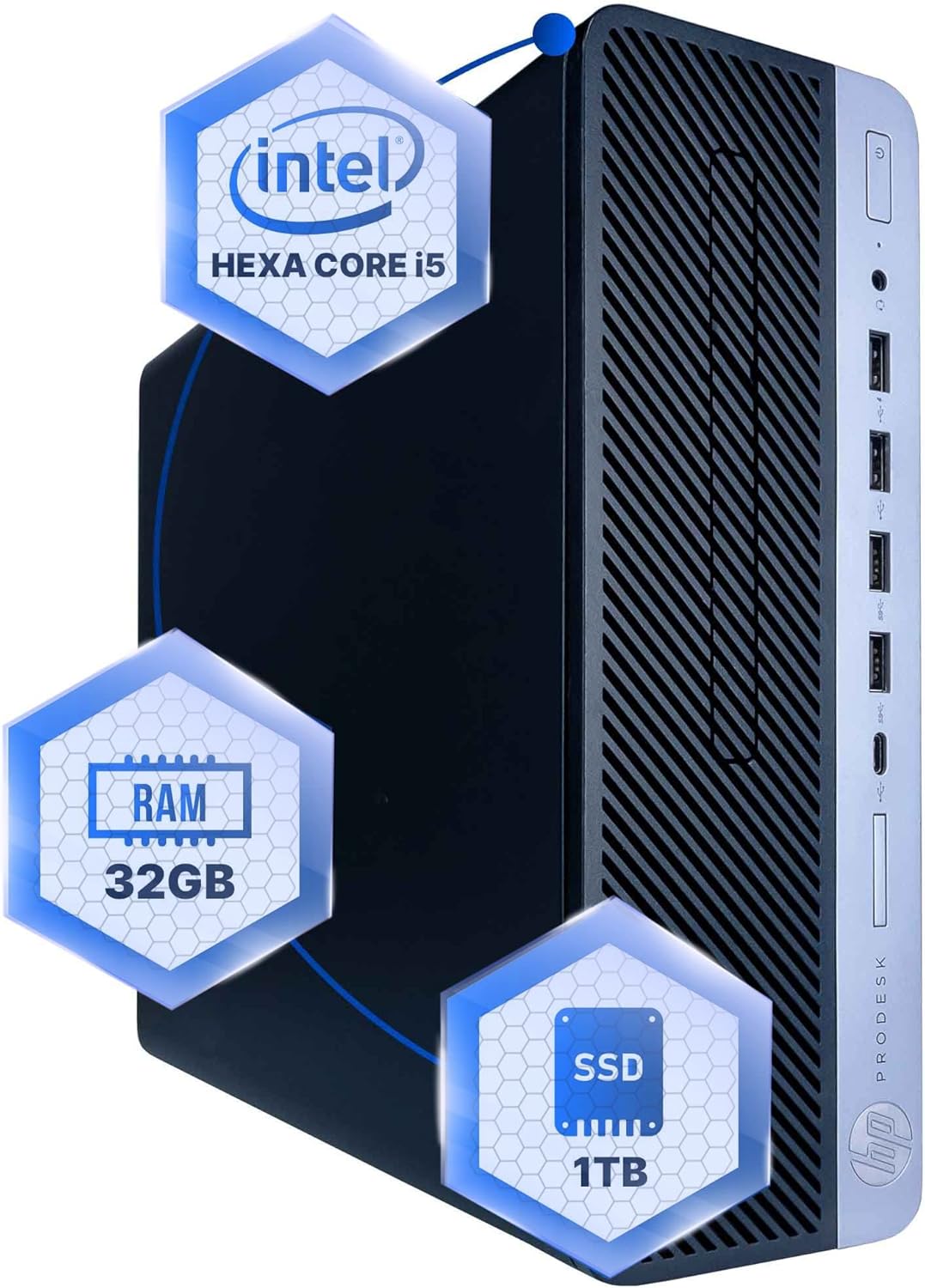 HP 600G4 ProDesk i5 Hexa Core 32GB 1TB SSD Desktop
