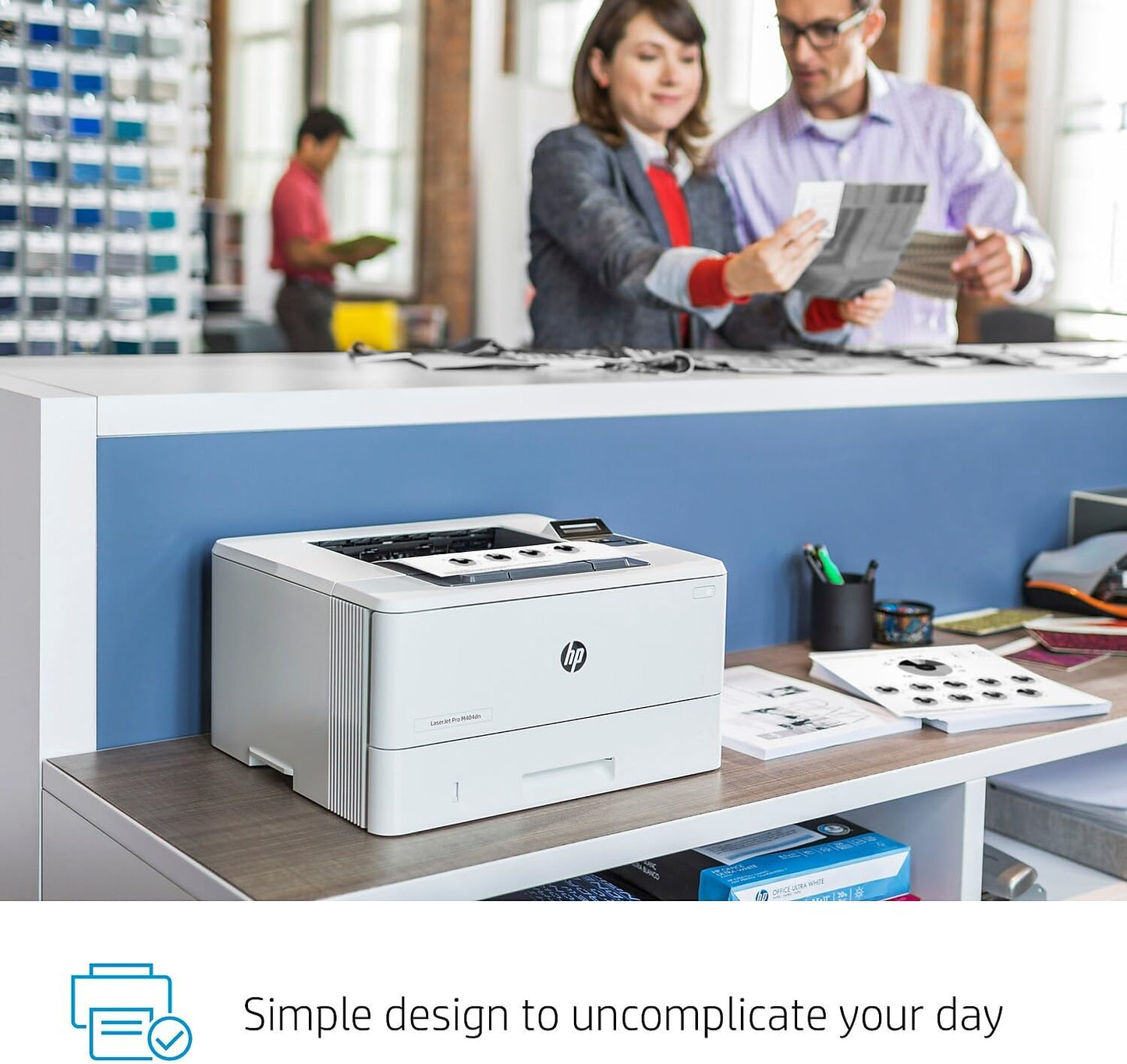 HP M404dn LaserJet Pro Monochrome Printer Alexa Ready