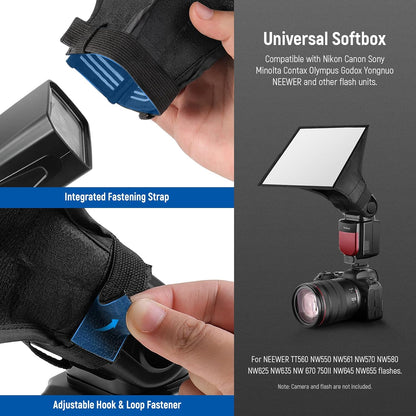 Neewer 10018281 Universal Flash Diffuser Softbox 6"x5"
