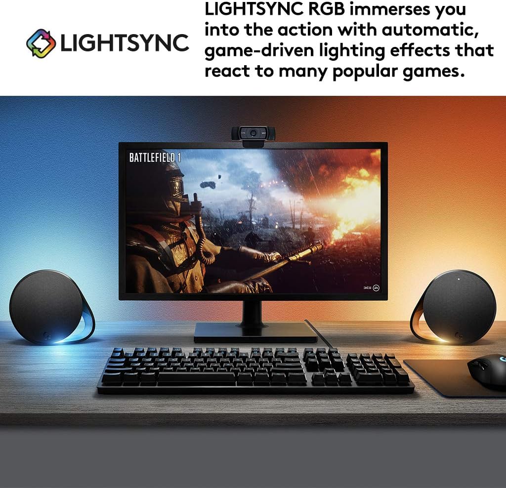 Logitech 980-001300 G560 Gaming Speakers: DTS:X, LIGHTSYNC RGB
