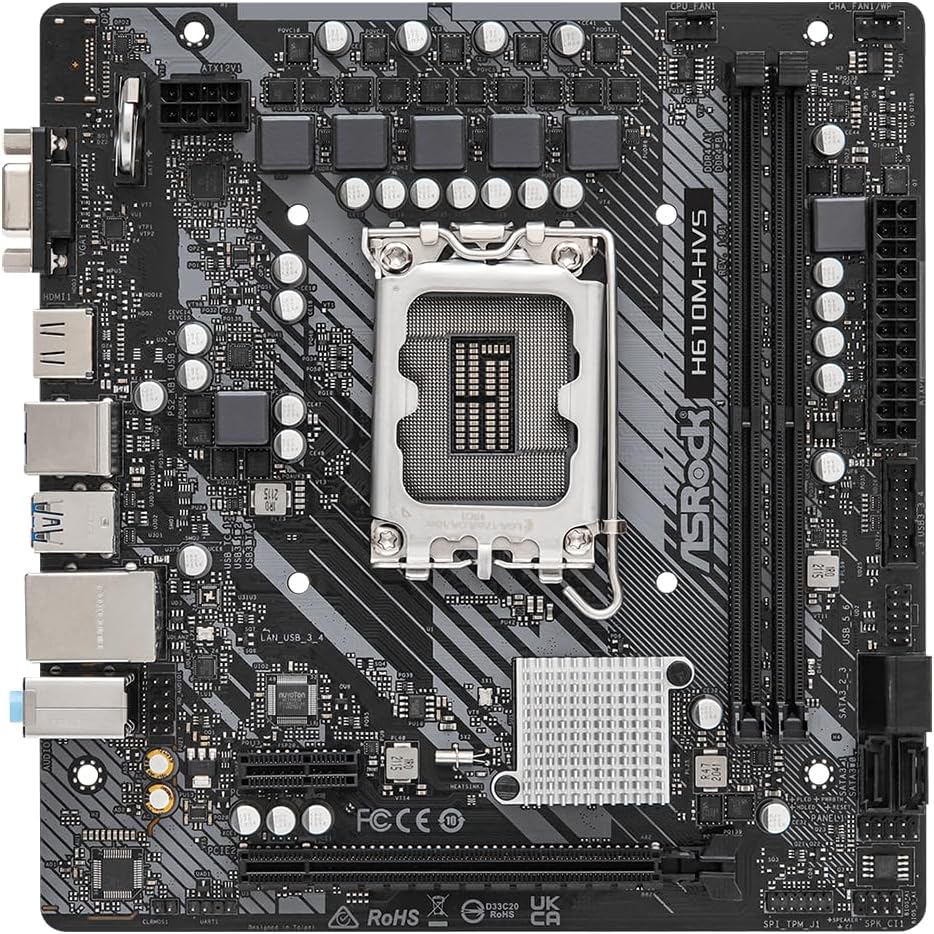 ASRock H610M-HVS LGA 1700 DDR4 Micro ATX Motherboard