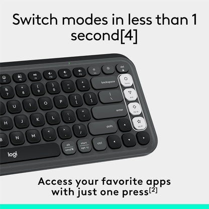Logitech 920-013051 POP ICON Keys Bluetooth Wireless Keyboard Graphite