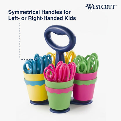 Westcott 14755 School Safety Scissors & Caddy 24-Pack