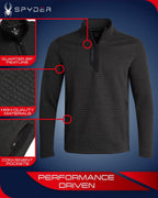 Spyder Men's Quarter Zip Sweatshirt UPF 30+ Fleece Pullover